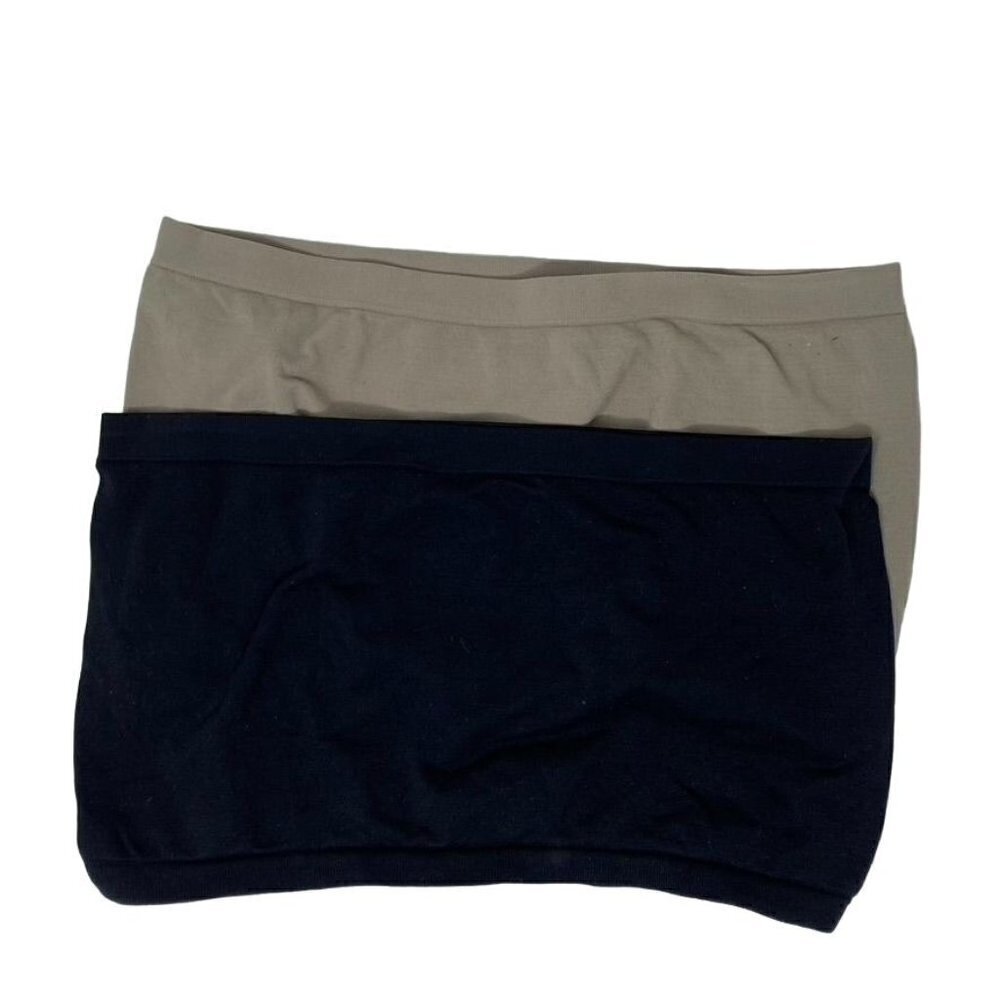 Frenchi 2 Pack Bandeaus Black Taupe Sz S/M
